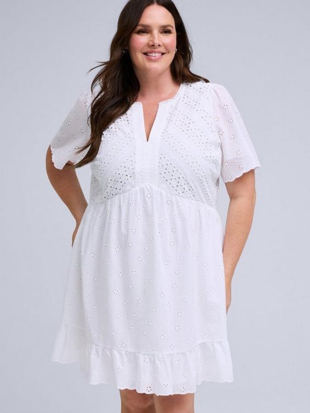 Torrid Belle Isle Eyelet Mini Dress - Picture 2 of 11